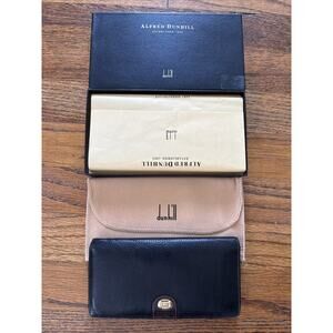 Vintage ALFRED DUNHILL Long Leather Wallet with ID Window - Boxed